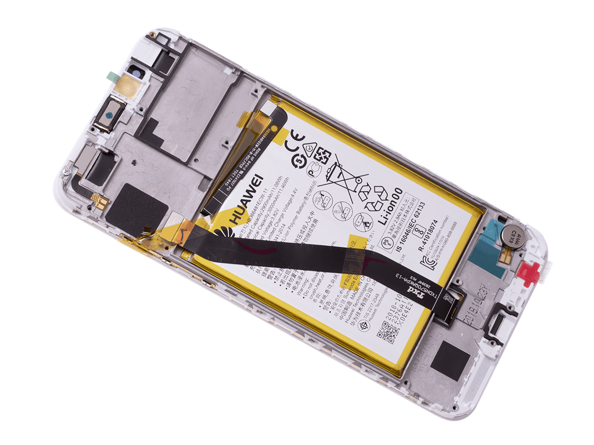 Originál LCD + Dotyková vrstva s baterii Huawei Y6 2018 bílá