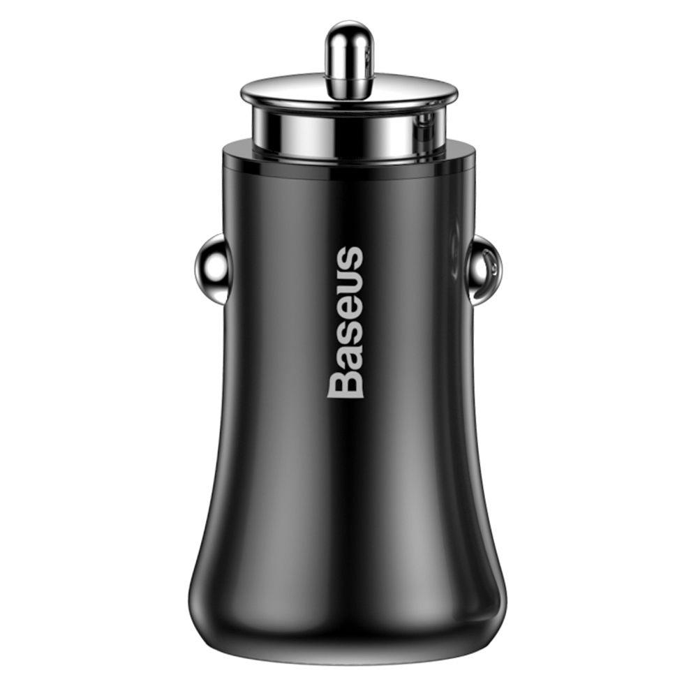 Baseus Gentleman uniwersalna ładowarka samochodowa 2x USB 4.8A czarny (CCALL-GB01)