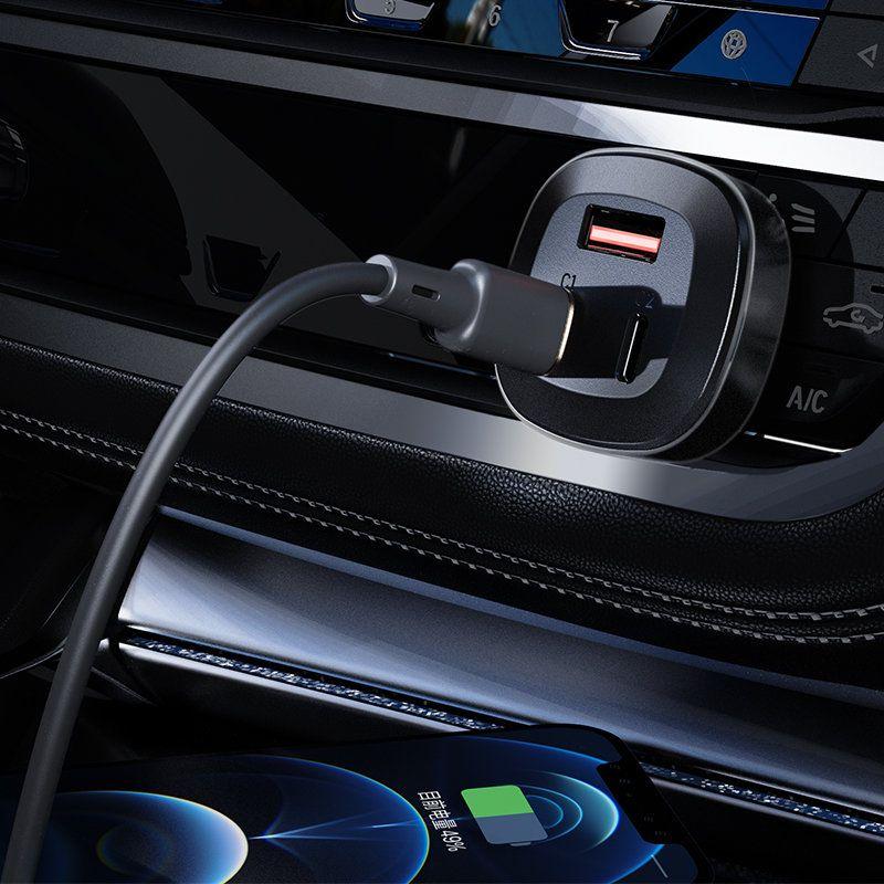 Acefast nabíječka do auta 66W 2x USB Typ-C - USB, PPS, Power Delivery, Quick Charge 4.0, AFC, FCP, SCP (B3) černá
