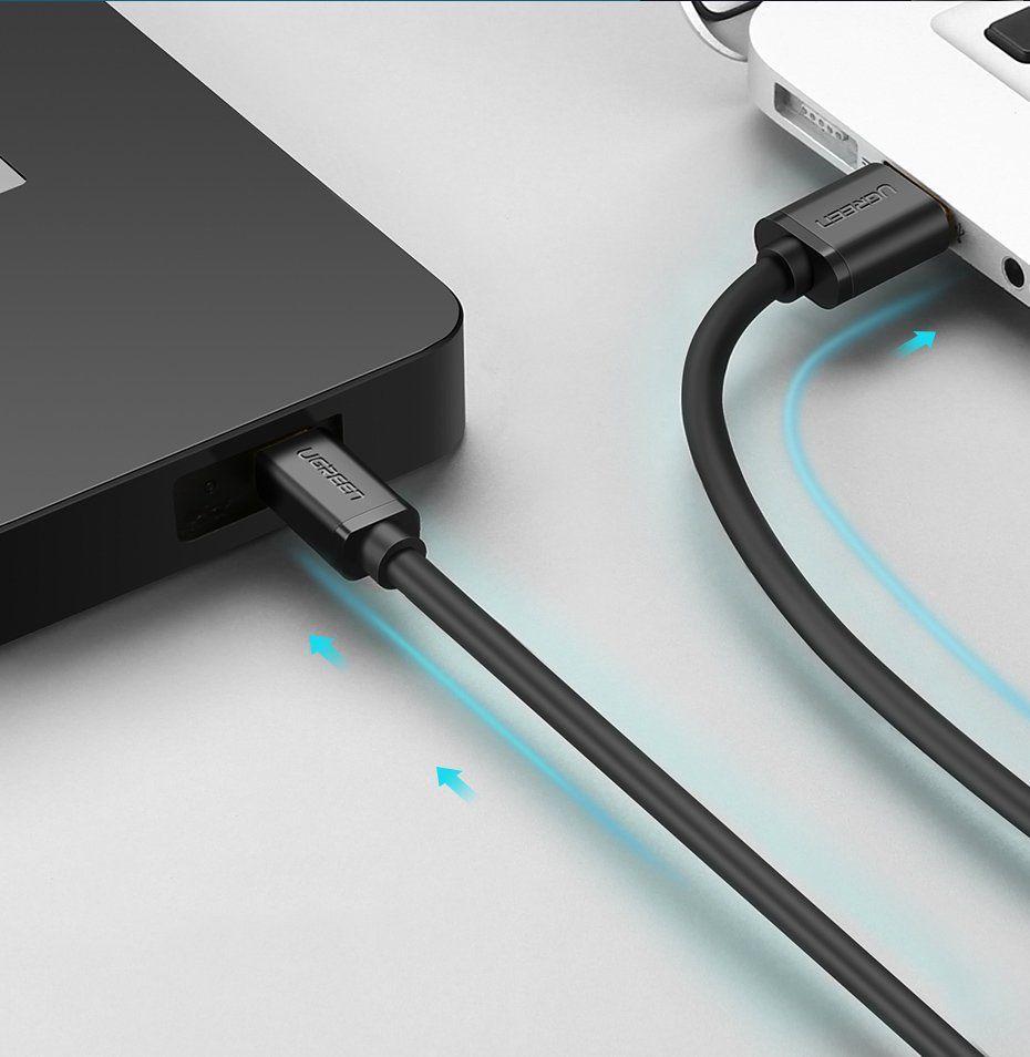 Kabel Ugreen USB - mini USB 480 Mbps 1m černý