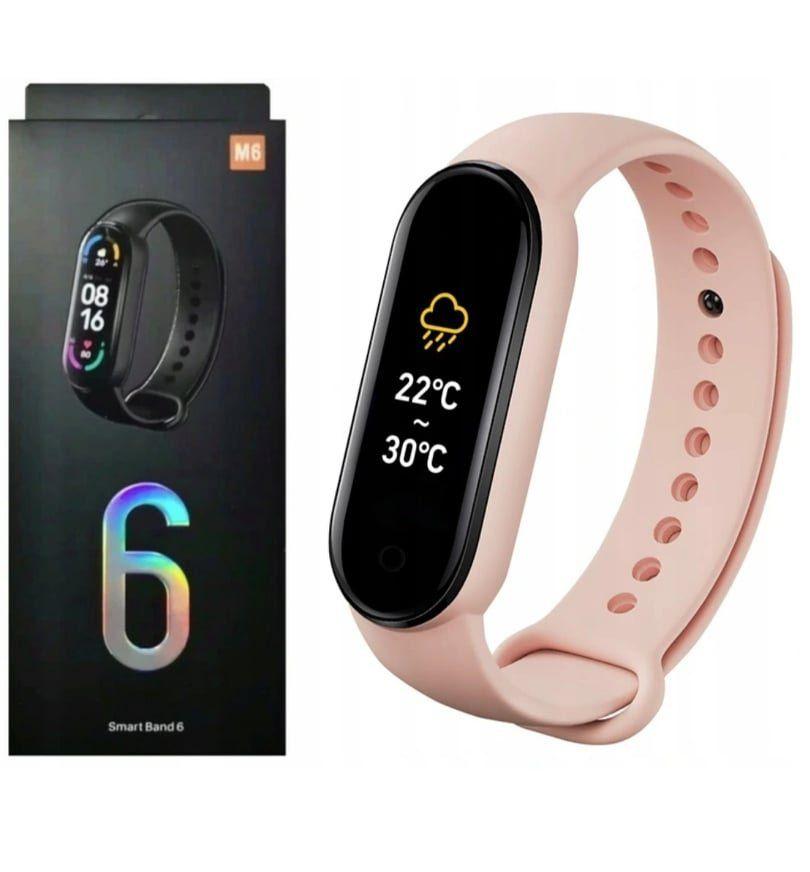 Smartwatch M6 růžové - Watch smart band - chytré hodinky