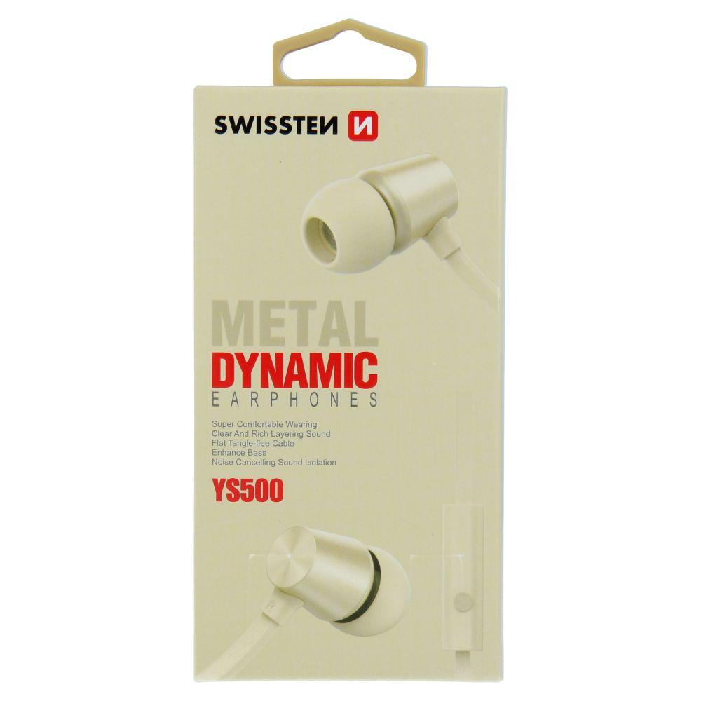 Swissten sluchátka Dynamic YS500 s jack 3,5 mm zlaté -