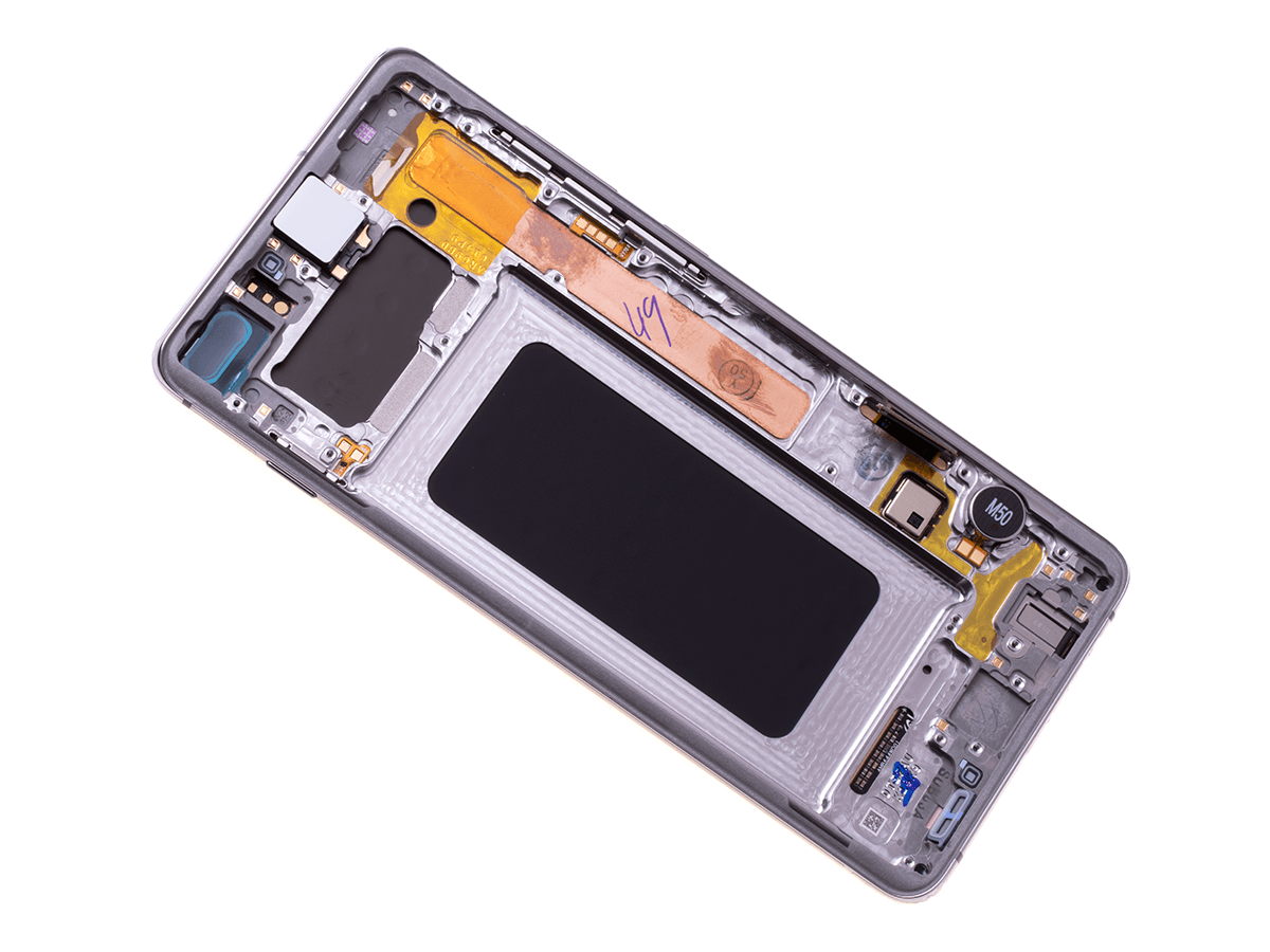 Oryginalny Wyświetlacz LCD + Ekran dotykowy Samsung SM-G975 Galaxy S10 Plus - srebrny