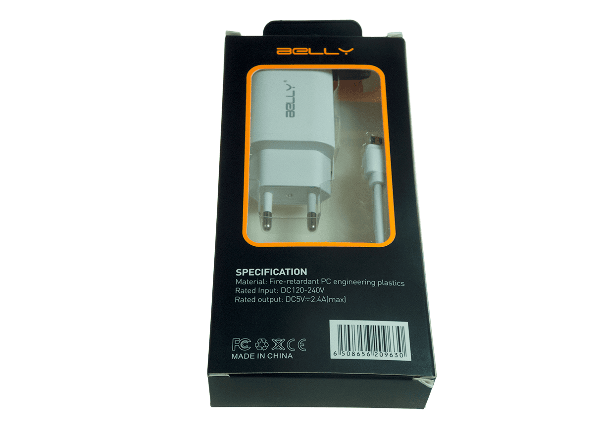 Adaptér cestovní nabíječky + kabel micro USB Belly BL-04 2xUSB 2,4A