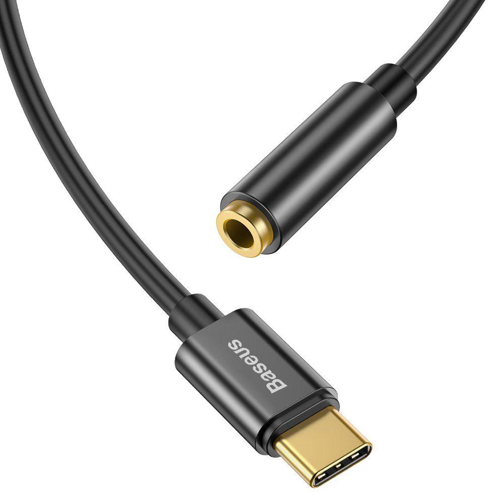 Baseus L54 adapter do słuchawek przejściówka z USB-C na gniazdo audio jack 3.5mm DAC 24 bit 48 KHz czarny (CATL54-01)