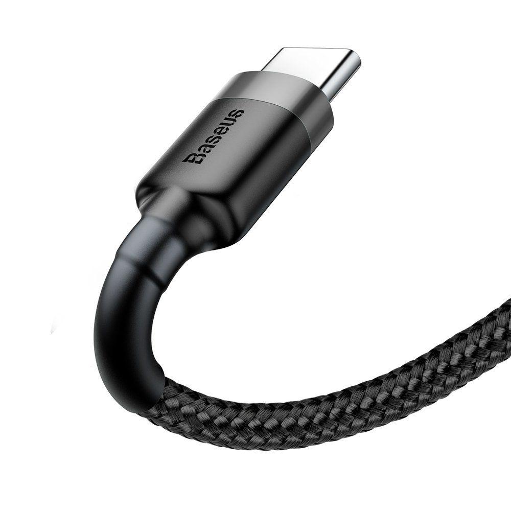 Kabel nylonový Baseus USB / USB-C QC3.0 2A 3M černý CATKLF-UG1