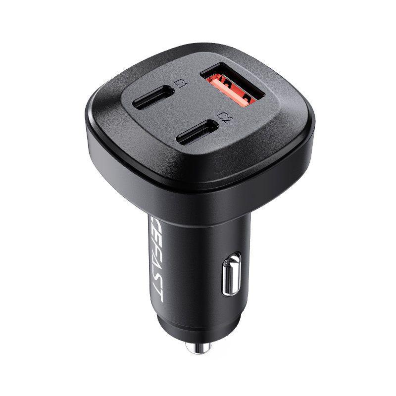 Acefast car charger 66W 2x USB Type C / USB, PPS, Power Delivery, Quick Charge 4.0, AFC, FCP, SCP black