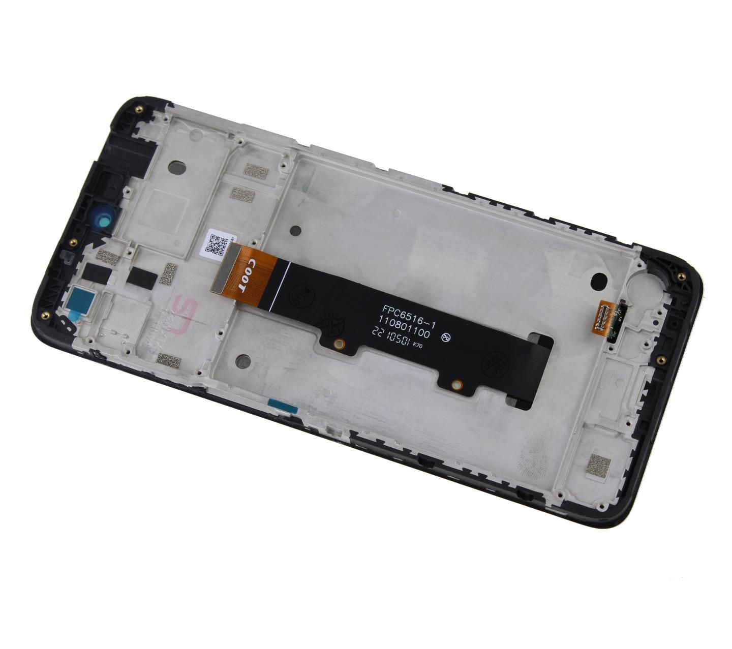 Oryginalny Wyświetlacz LCD + Ekran dotykowy Motorola E32S XT2229 - czarny (Wymieniona szyba)