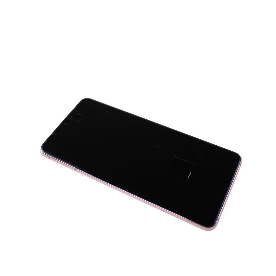 ORYGINALNY Wyświetlacz LCD + ekran dotykowy + bateria Samsung SM-G991 Galaxy S21 5G - różowy