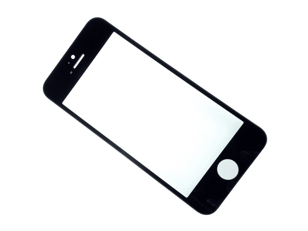 LCD Sklíčko - rámeček - lepidlo OCA iPhone 5s černé - sklíčko displeje