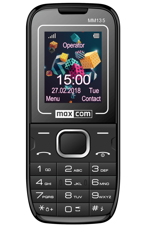 Telefon MaxCom MM135 - nowy (czarno - niebieski)