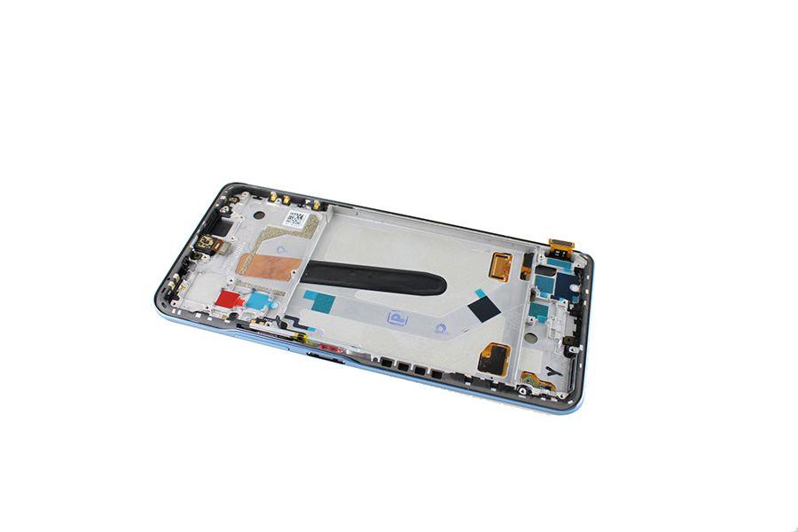 Original Front cover with touch screen and LCD display Xiaomi Mi 11i/ Mi 11X Pro - silver/ blue