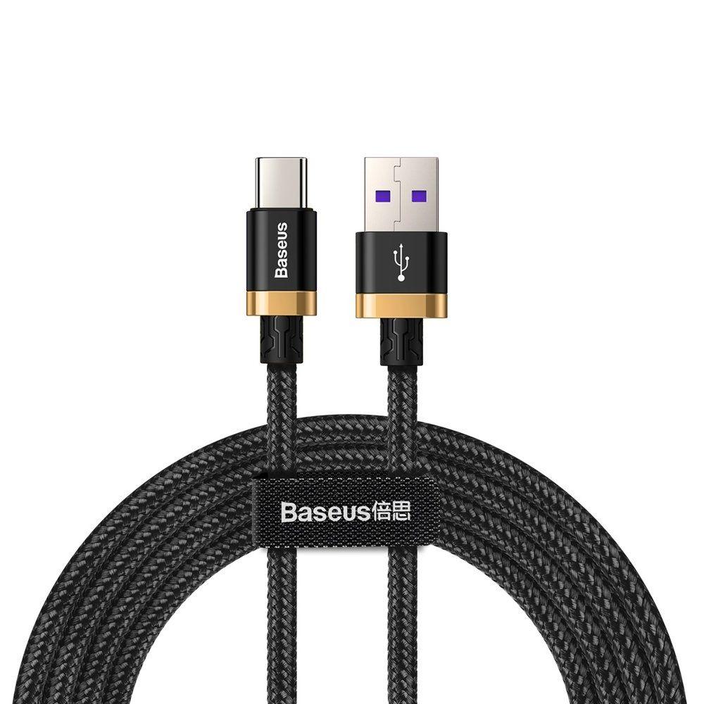 Baseus Purple Gold Red kabel w nylonowym oplocie USB/USB-C 40W Super Charger 2m czarny ( CATZH-BV1 )