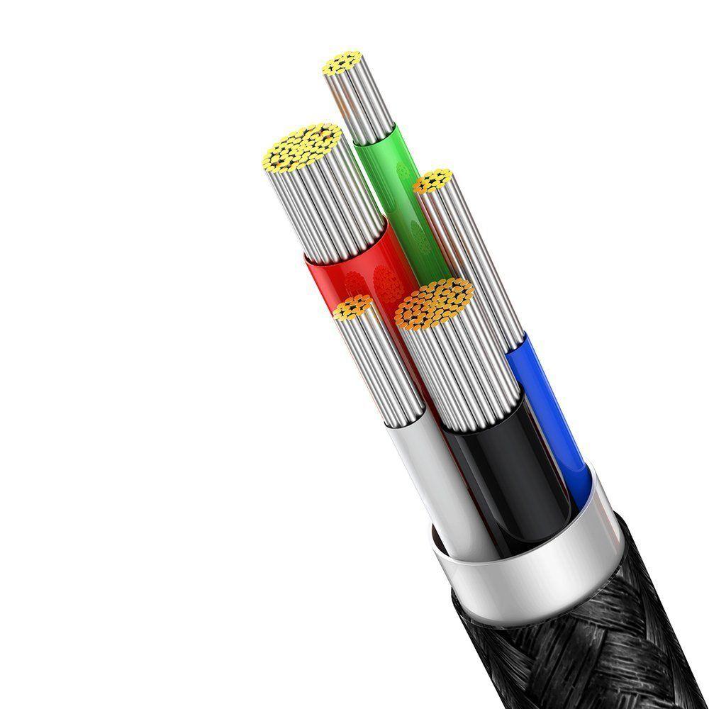 Baseus USB kabel Typ-C - lightning 20w datový kabel pro rychlé nabíjení power delivery s měřičem výkonu na displeji 2m černý CATLSK-A01