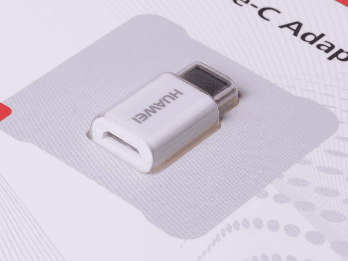 Oryginalny Adapter Micro USB do usb typ C Huawei biały