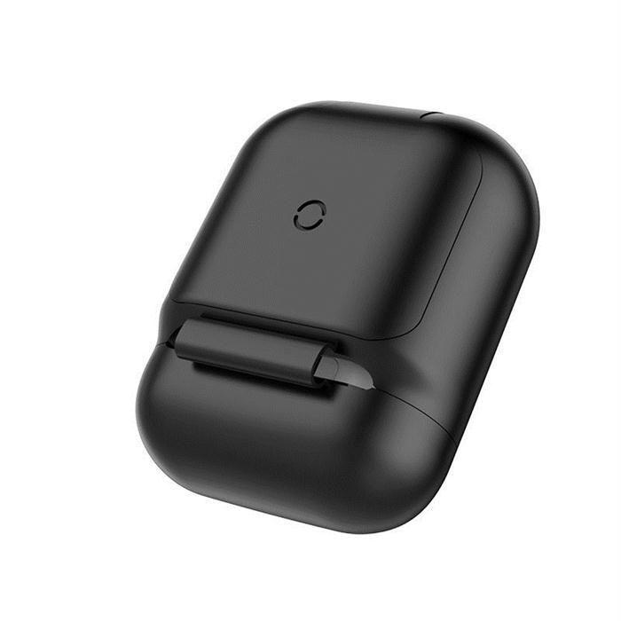 Baseus AirPods Wireless Charger Case silikonowe etui na słuchawki Apple AirPods z funkcją bezprzewodowego ładowania (WIAPPOD-01) czarny