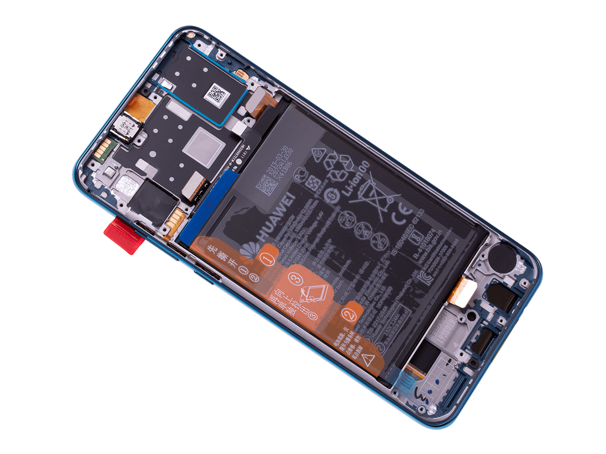Originál LCD + Dotyková vrstva s baterii Huawei P30 Lite MAR-LX1A 2019 modrá pro verzi 48 Mpix