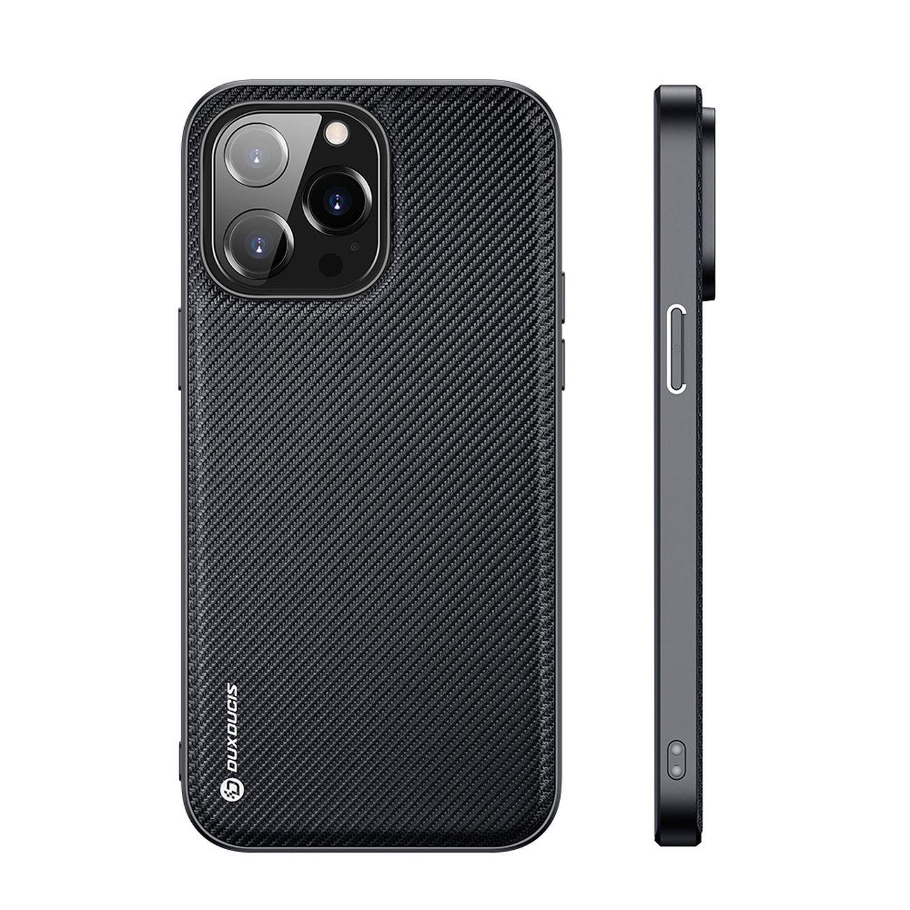 Dux Ducis Fino case cover nylon-covered iPhone 14 Pro black