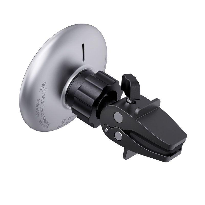Acefast bezdrátová nabíječka do auta Qi s MagSafe až 15W - magnetický držák telefonu na mřížce ventilace - černá D3