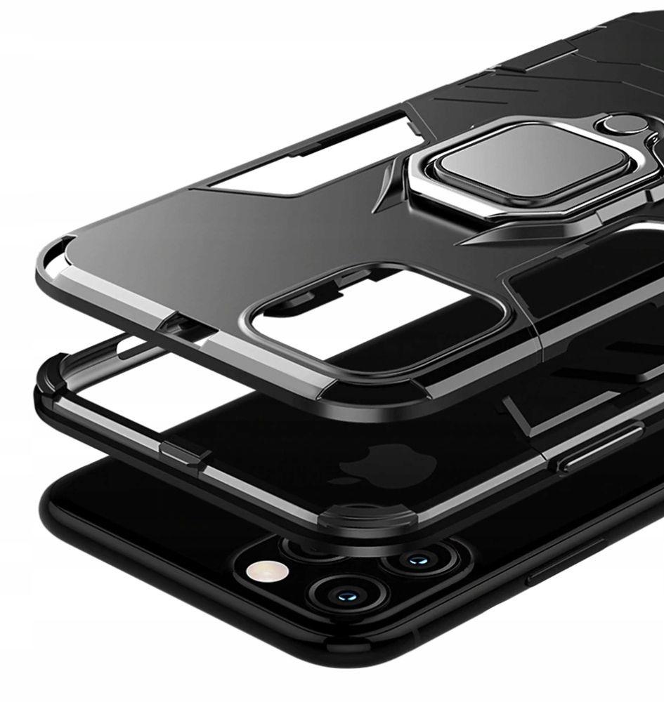 Obal iPhone 11 černý s kroužkem držákem Amored
