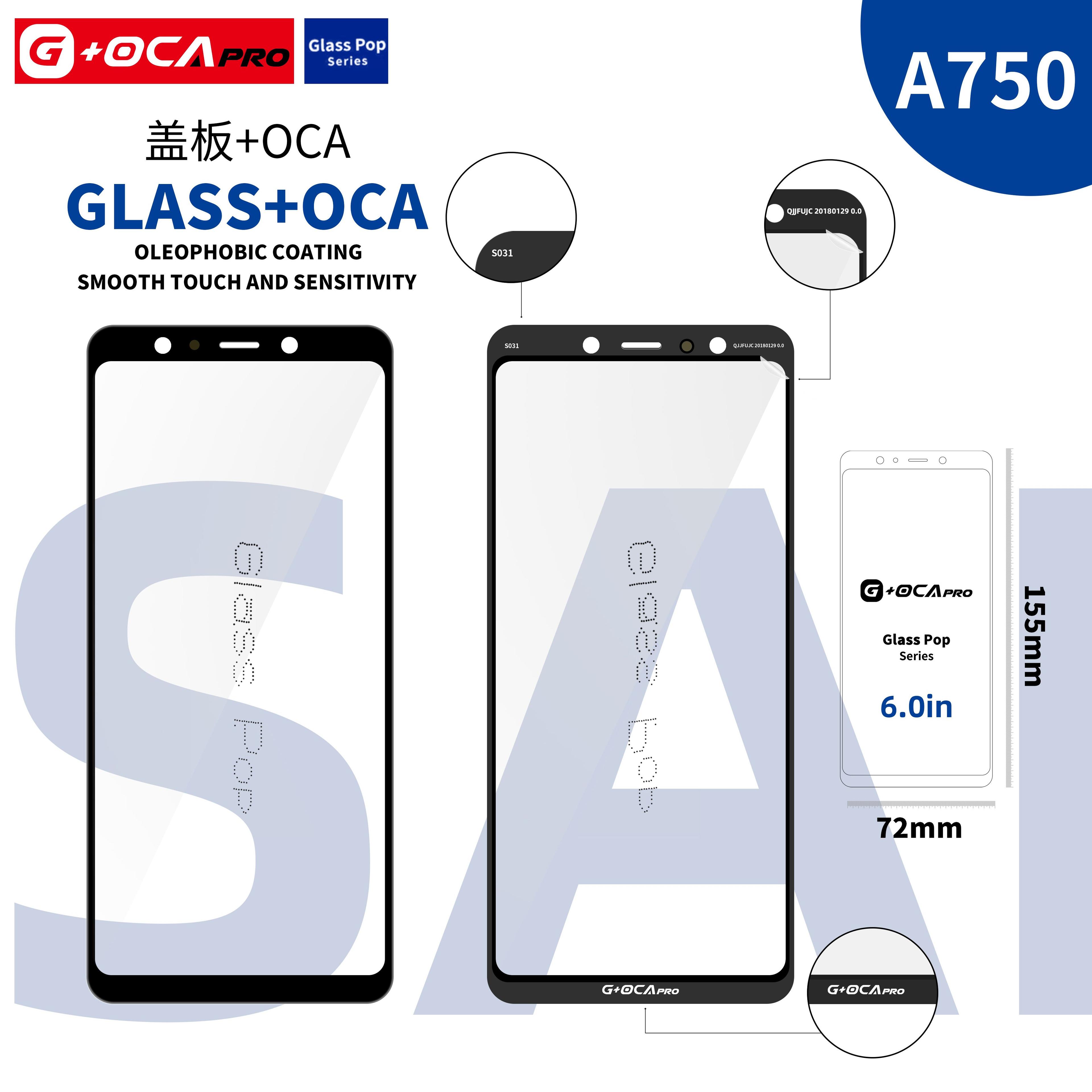 Glass G + OCA Pro (with oleophobic cover) Samsung SM-A750 Galaxy A7 2018