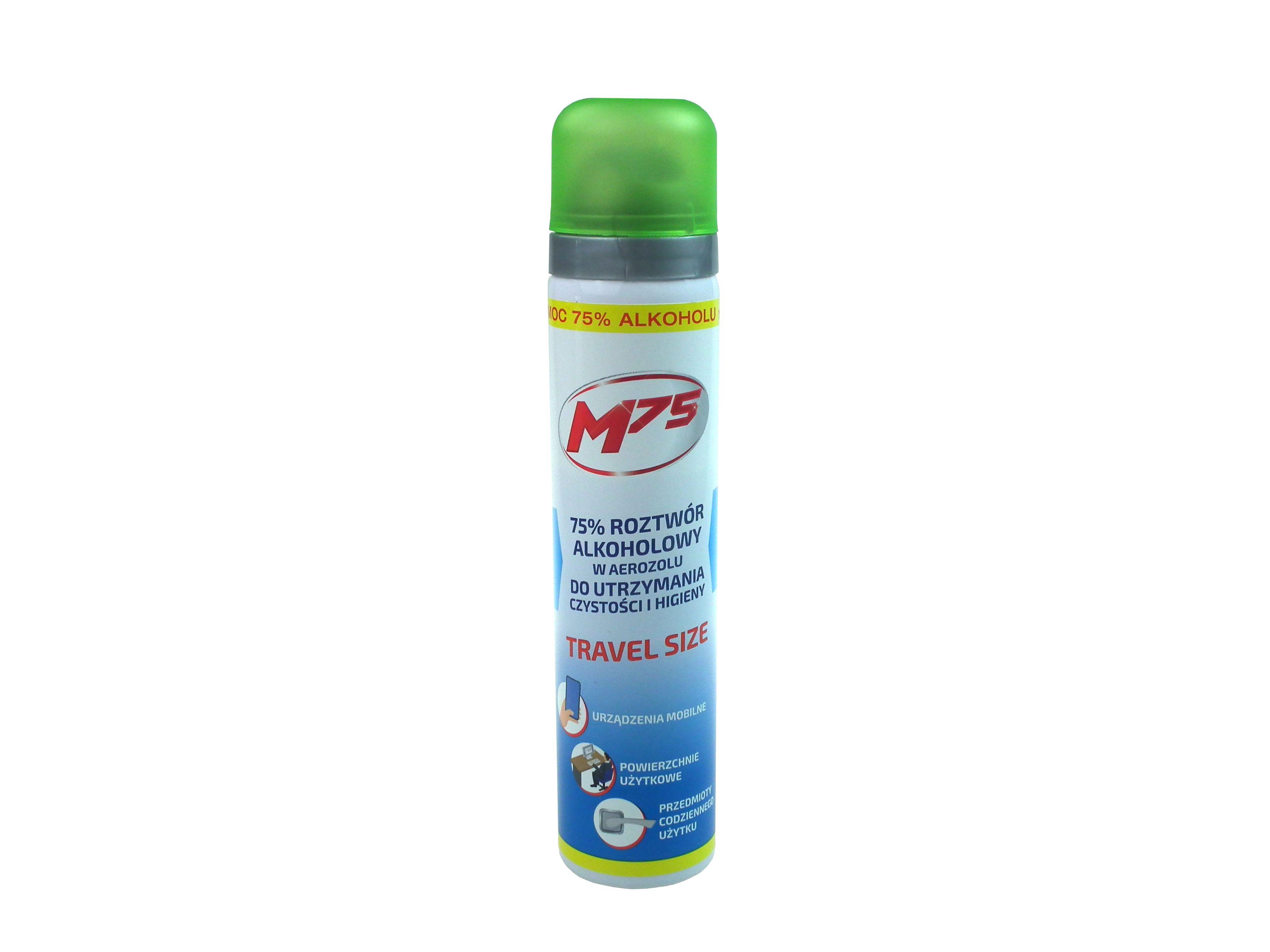 Alcohol solution in a spray 75% M75