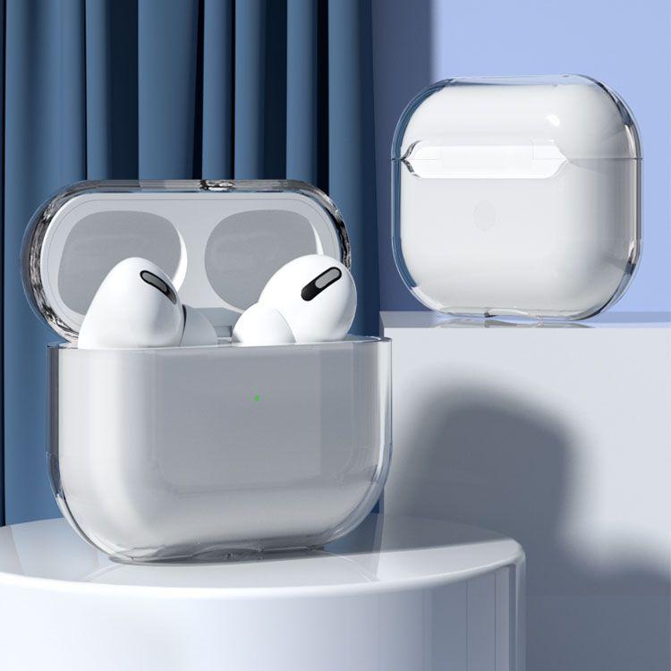 Case for AirPods Pro hard and strong cover for headphones transparent (case A)