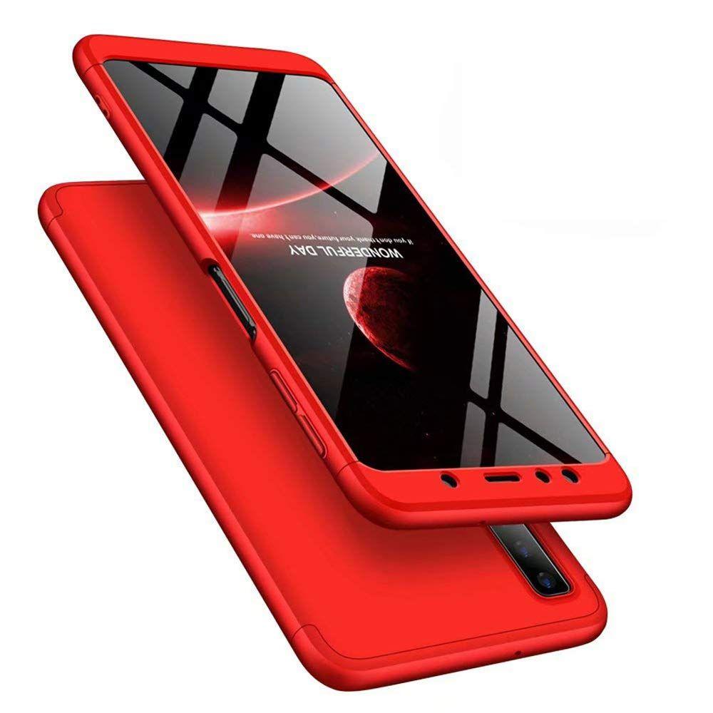 360 case Huawei Y6 2019 red + hard glass