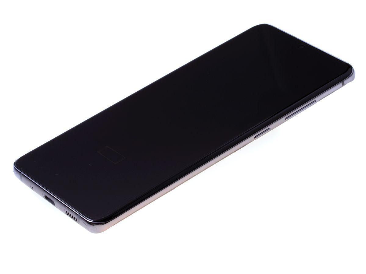 Oryginalny Wyświetlacz LCD + Ekran dotykowy Samsung SM-G988 Galaxy S20 Ultra - szary / srebrny ( bez kamery)