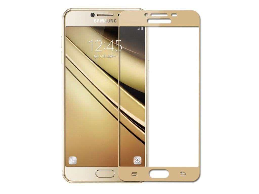 Ochranné sklo 5D Samsung Galaxy J5 2017 J530 zlaté - celoplošné lepidlo