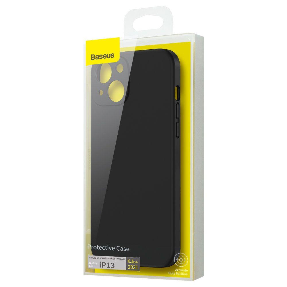 Baseus Liquid Gel Case Soft Flexible Rubber Cover for iPhone 13 black (ARYT000001)