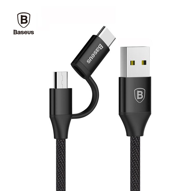 Cable  USB Baseus Yiven 2w1 (micro/type-C) Fast charge 1m black