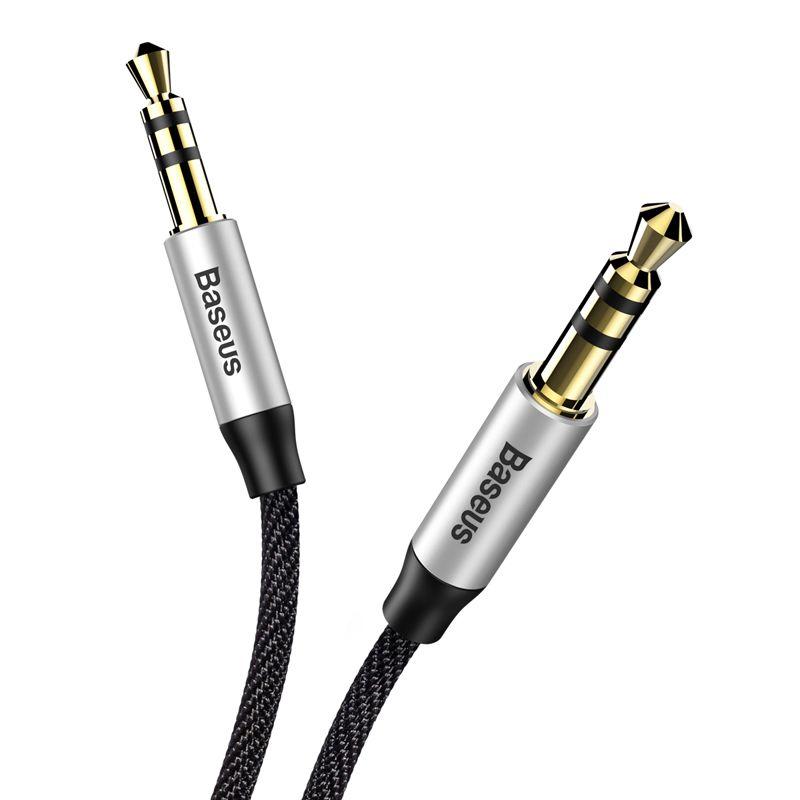 Cable male to male  Baseus Yiven Audio M30 0,5m silver-black