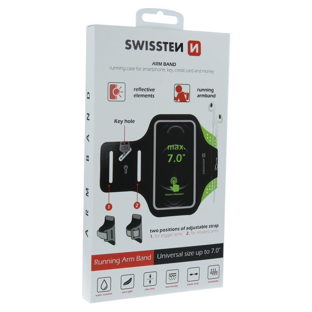 Swissten Armband case vel. 7.0" černé sportovní pouzdro na mobil na ruku