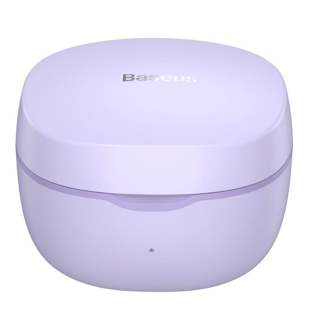 Baseus Encok WM01 TWS bezprzewodowe dokanałowe słuchawki Bluetooth 5.0 fioletowy (NGTW240005)