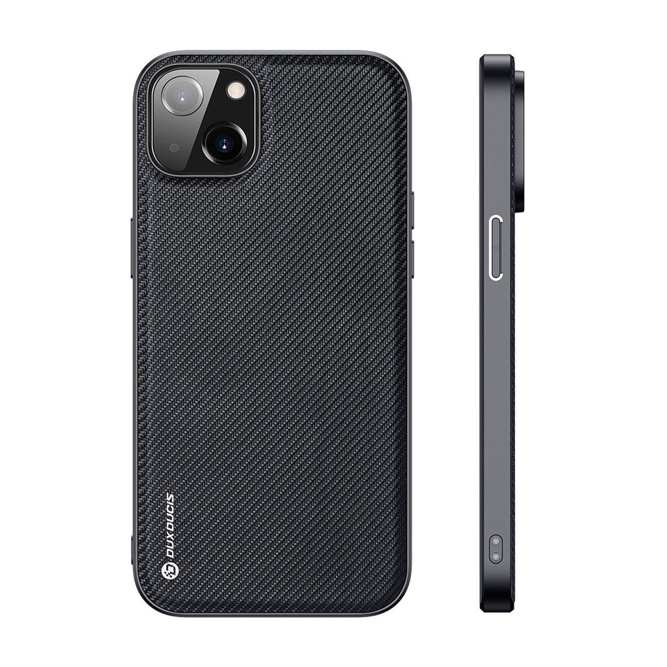 Dux Ducis Fino case cover nylon-covered iPhone 14 Plus black