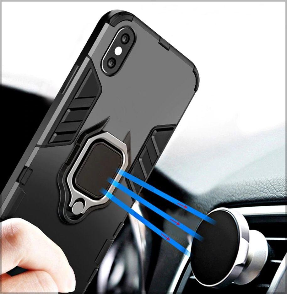 Armored case holder ring iPhone X black