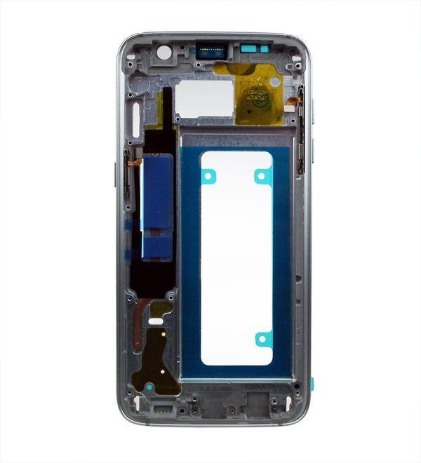 Středový díl + Tlačítko Menu Samsung Galaxy S7 Edge G935 bílé