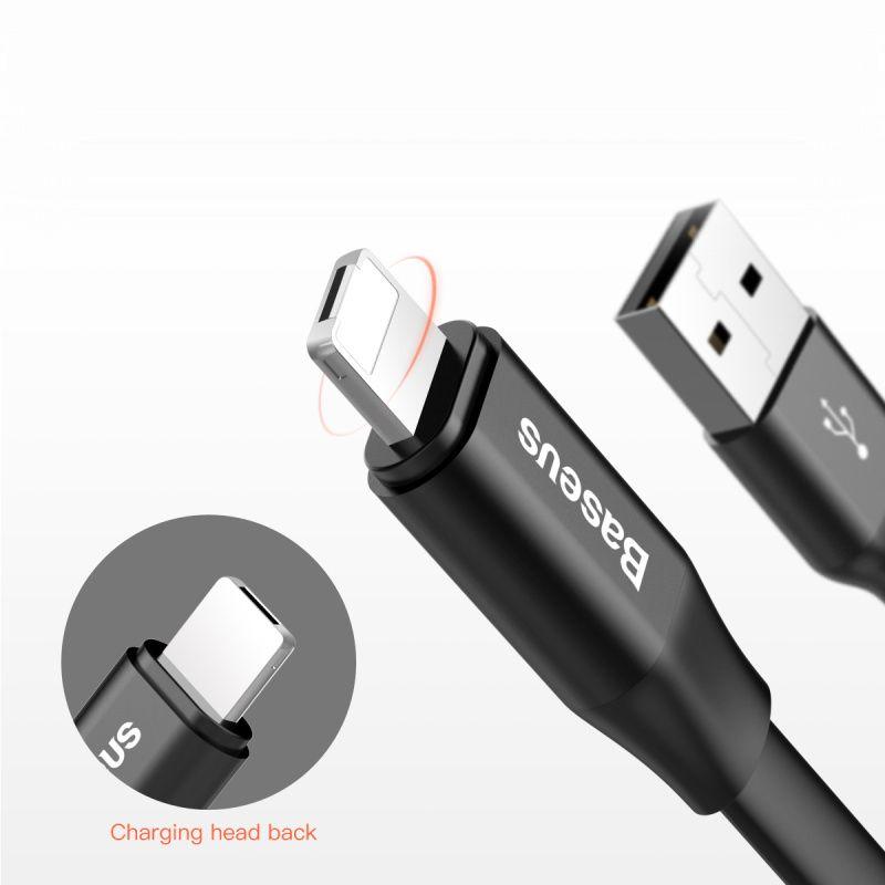USB Baseus 2in1 portable cable Lighting / Micro USB 23cm (Android/iOS) black (CALMBJ-01)