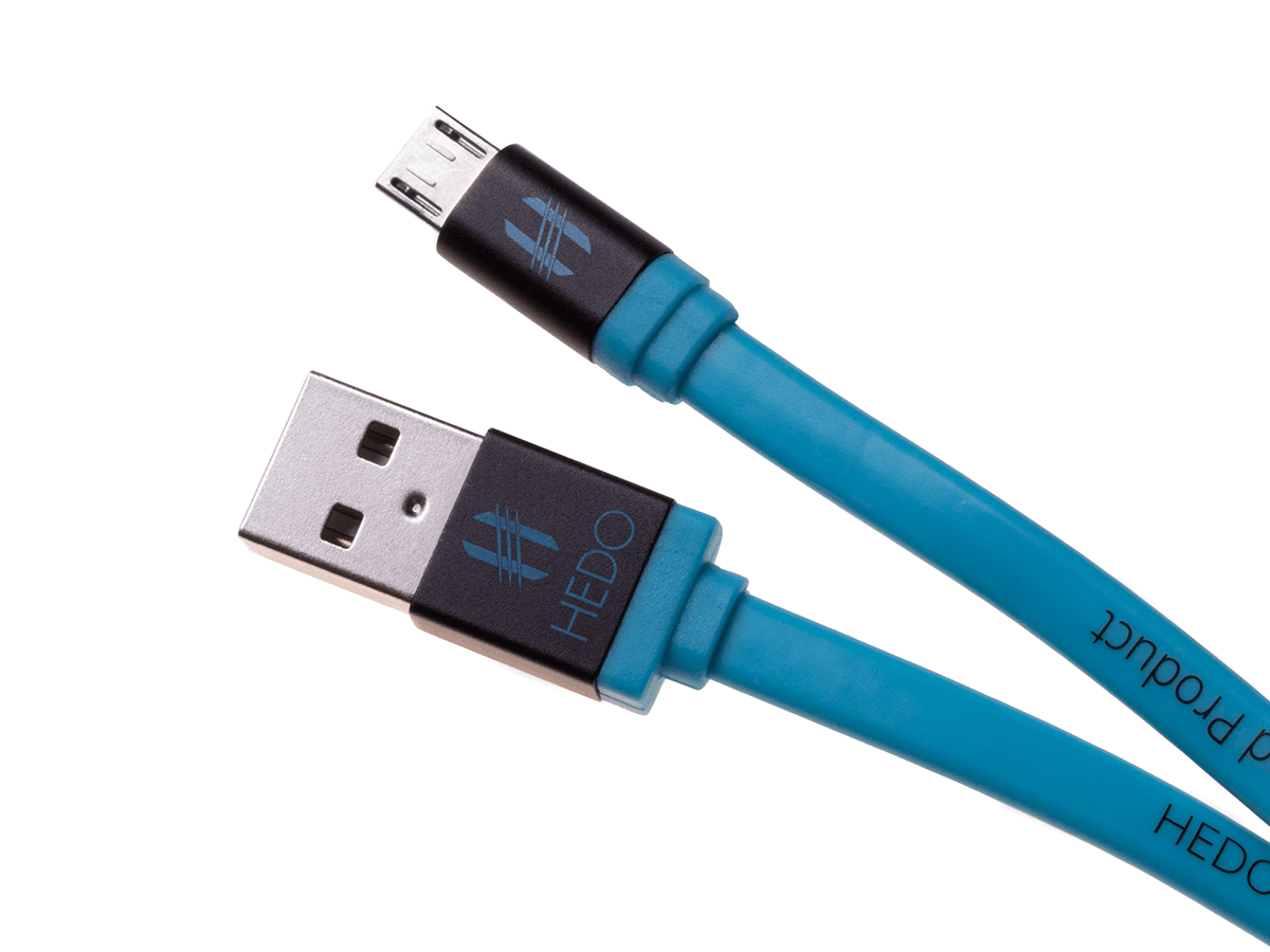 CABLE MICRO-USB HEDO - BLUE Fast charge (ORIGINAL)