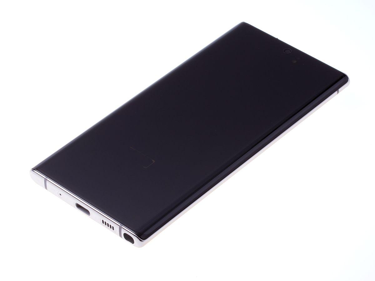 Original Front cover with touch screen and LCD display Samsung SM-N970 Galaxy Note 10 - white
