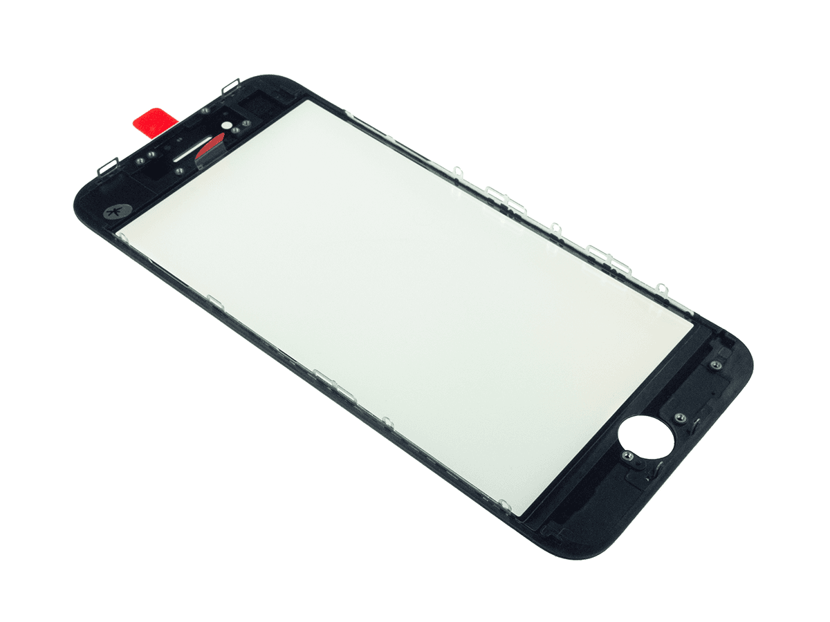LCD sklíčko + rámeček + OCA lepidlo iPhone 8G černé - sklíčko displeje