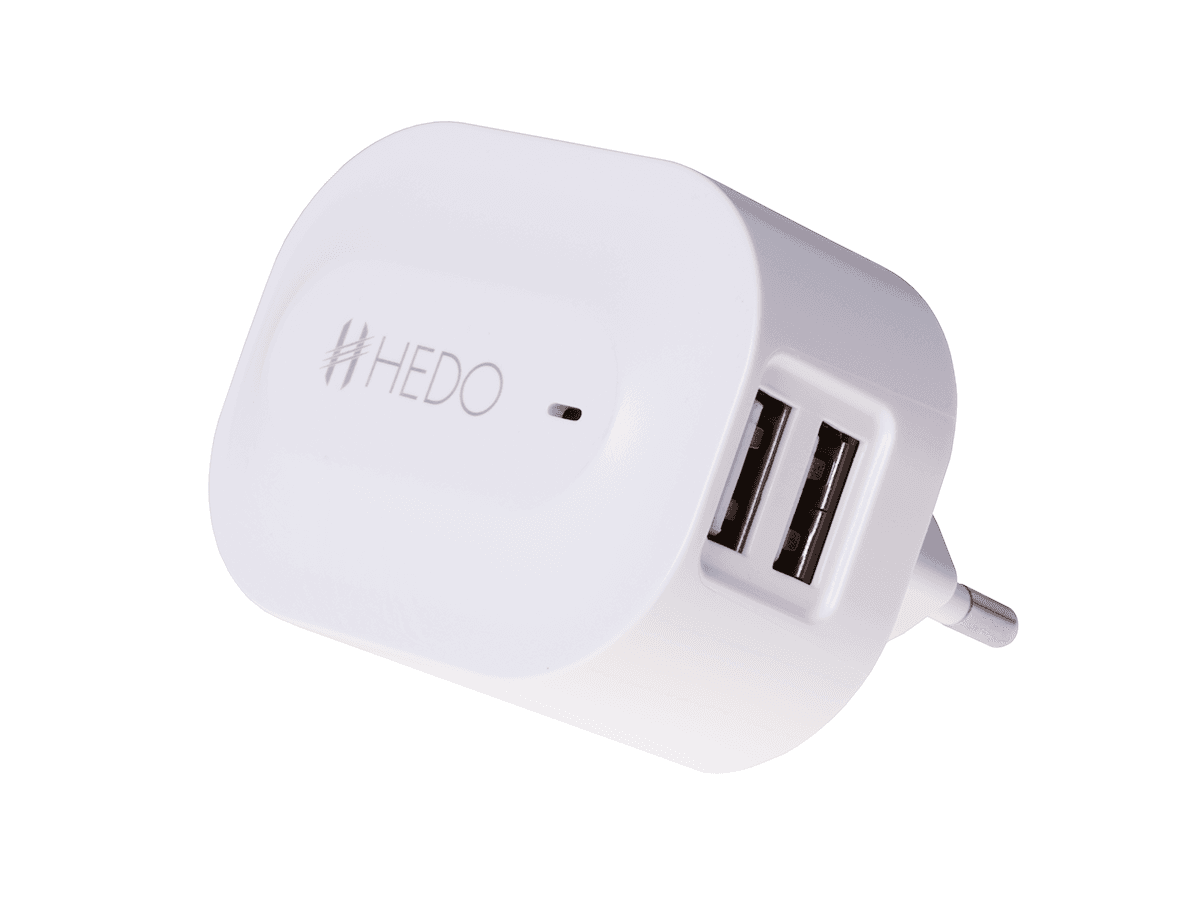 USB Síťová nabíječka - adaptér Hedo 2xUSB 3,4A - bílý originál