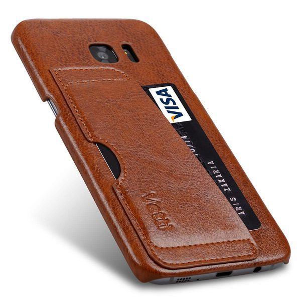 Genuine Leather Back Cover VETTI Samsung S7 EDGE G935 vintage brown