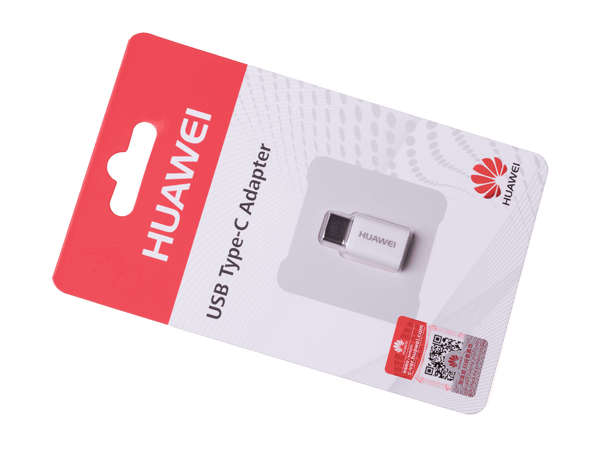 Oryginalny Adapter Micro USB do usb typ C Huawei biały