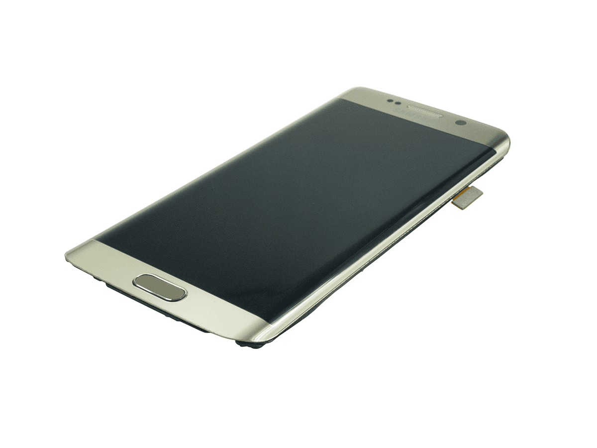 Oryginalny wyświetlacz  LCD + ekran dotykowy Samsung G925 S6 EDGE złoty (wymieniona szyba)