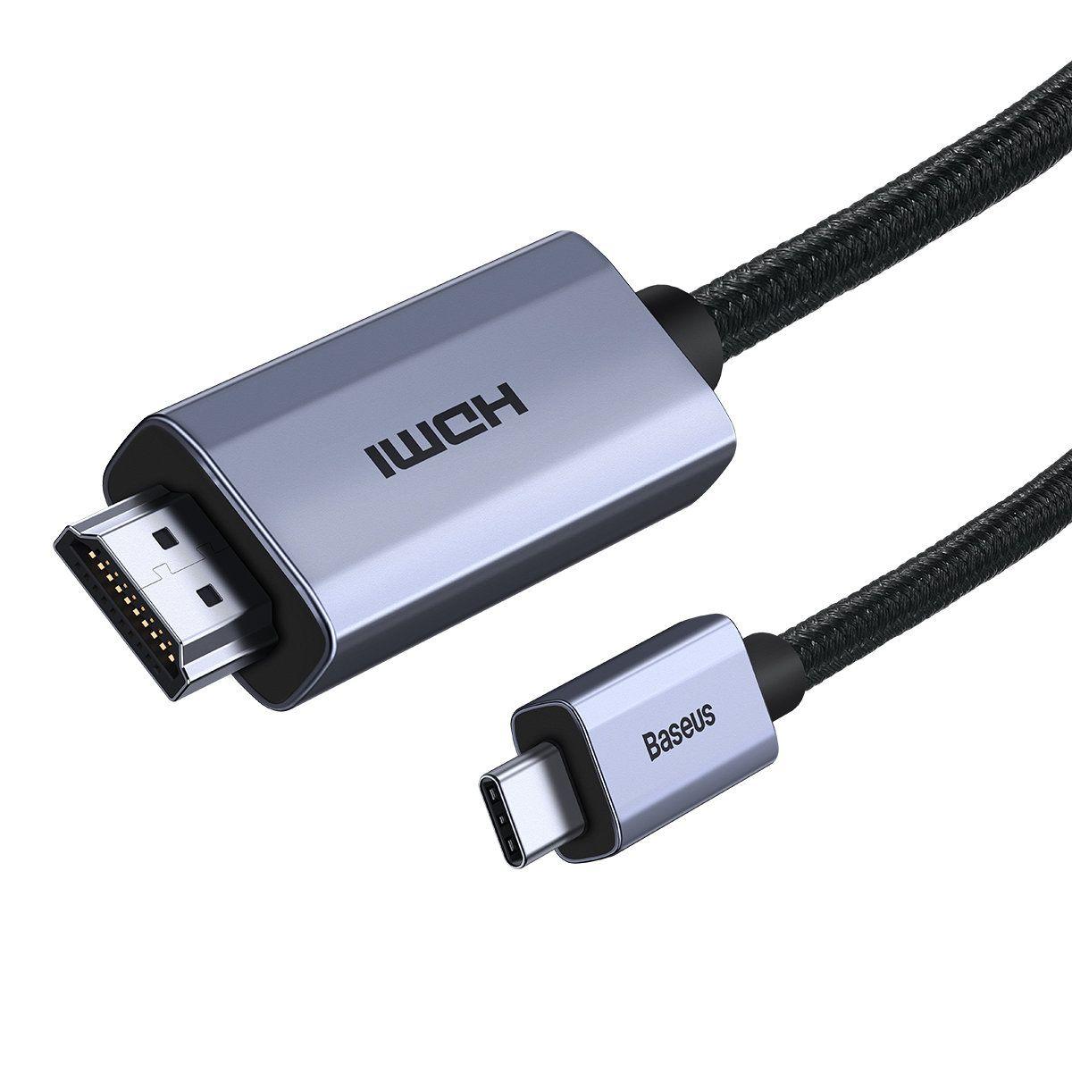 Baseus High Definition Series kabel adapter USB Typ C - HDMI 2.0 4K 60Hz 2m czarny (WKGQ010101)