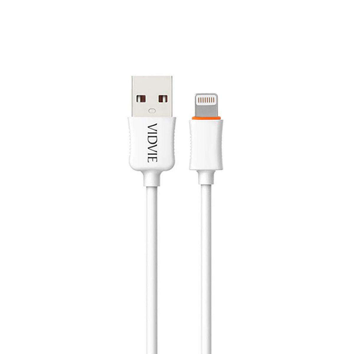 Cable Vidvie SB442i USB - Lightning iphone 1 m 2,4A white