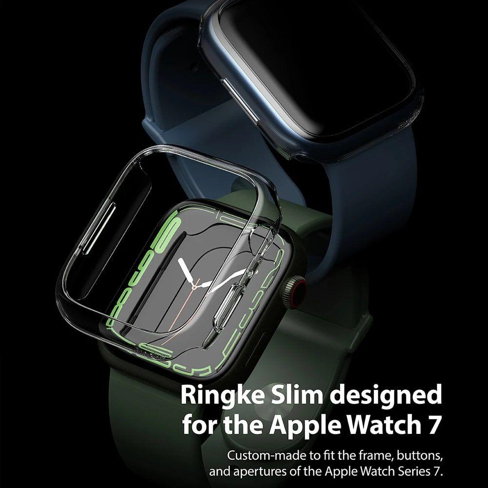 Ringke Slim Watch Case Set 2x Case for Watch 7 Smartwatch 45mm Transparent + Black
