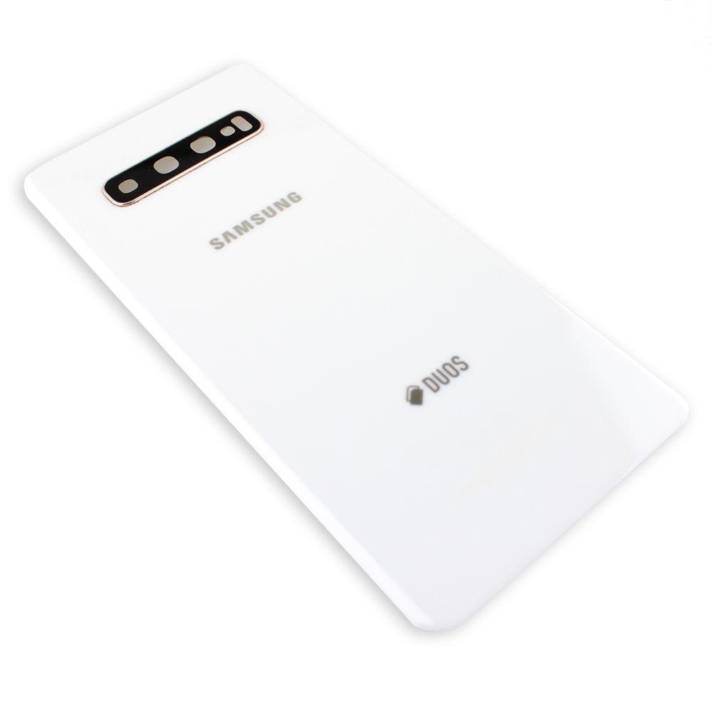 Oryginalna Klapka baterii Samsung SM-G975 Galaxy S10 Plus - ceramic white - (Demontaż) Grade A